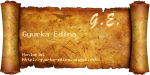 Gyurka Edina névjegykártya